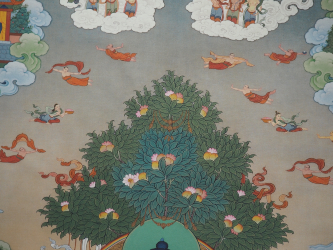 圖三：唐卡上半中間的妙喜有情