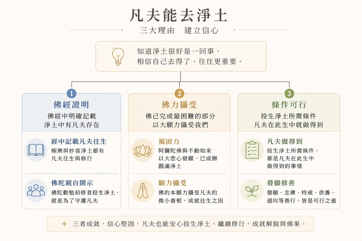 凡夫能去淨土:三大理由